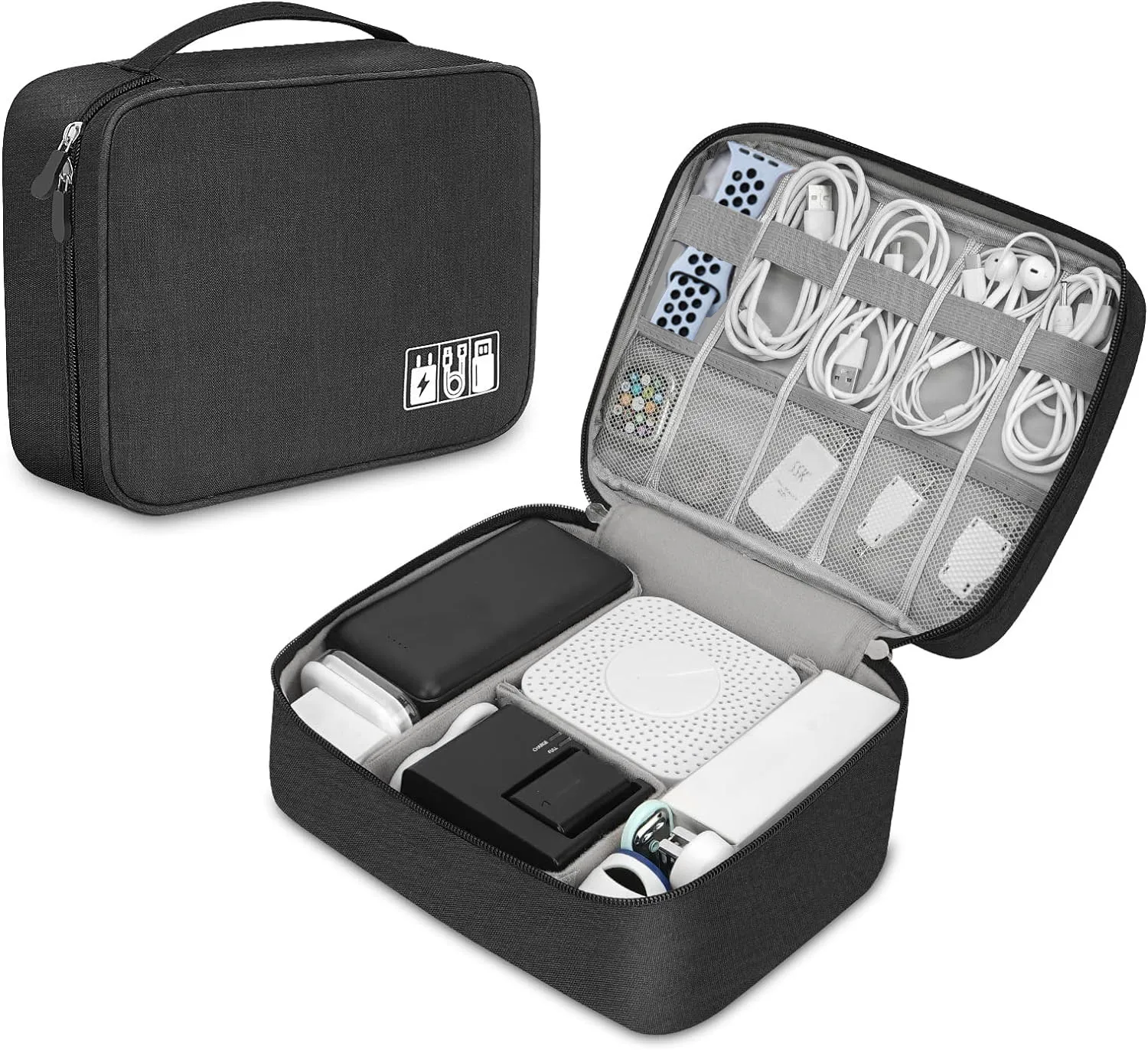 Tech Accessories Organizer Pouch - Estuche organizador de tecnología portátil para